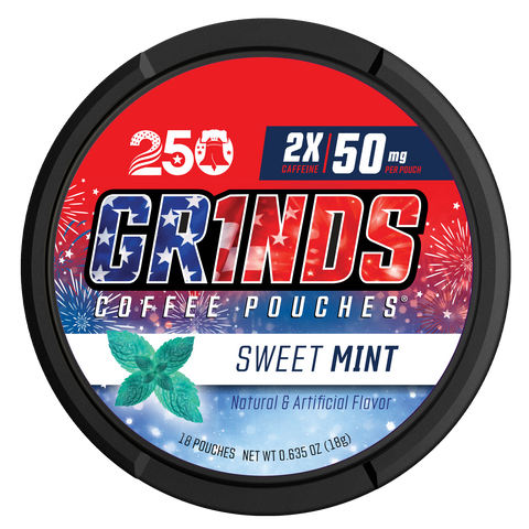 Grinds Sweet Mint USA 250 | Caffeine Energy | #1 Alternative Pouch