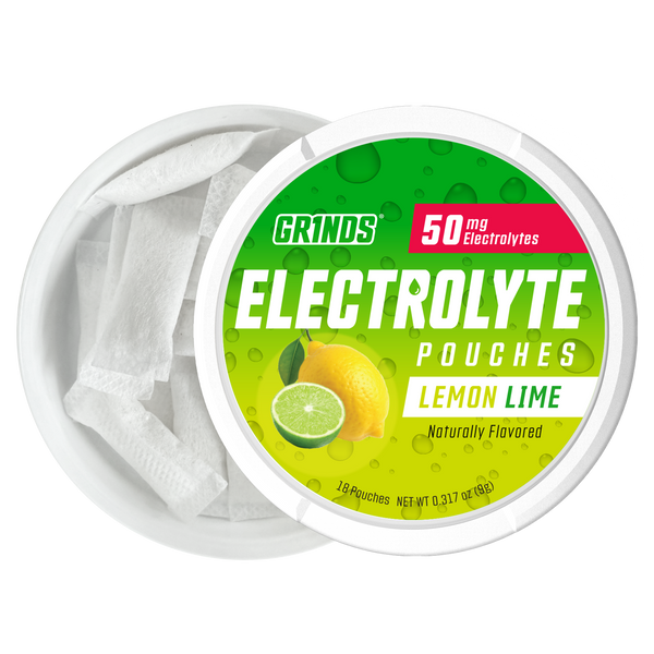 Grinds Lemon Lime | Electrolyte Pouches | #1 Alternative Pouch