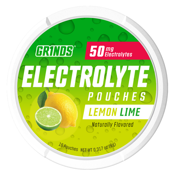 Grinds Lemon Lime | Electrolyte Pouches | #1 Alternative Pouch