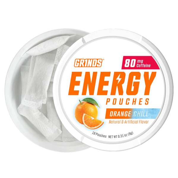 Grinds Orange Chill | Caffeine Energy | #1 Alternative Pouch Brand