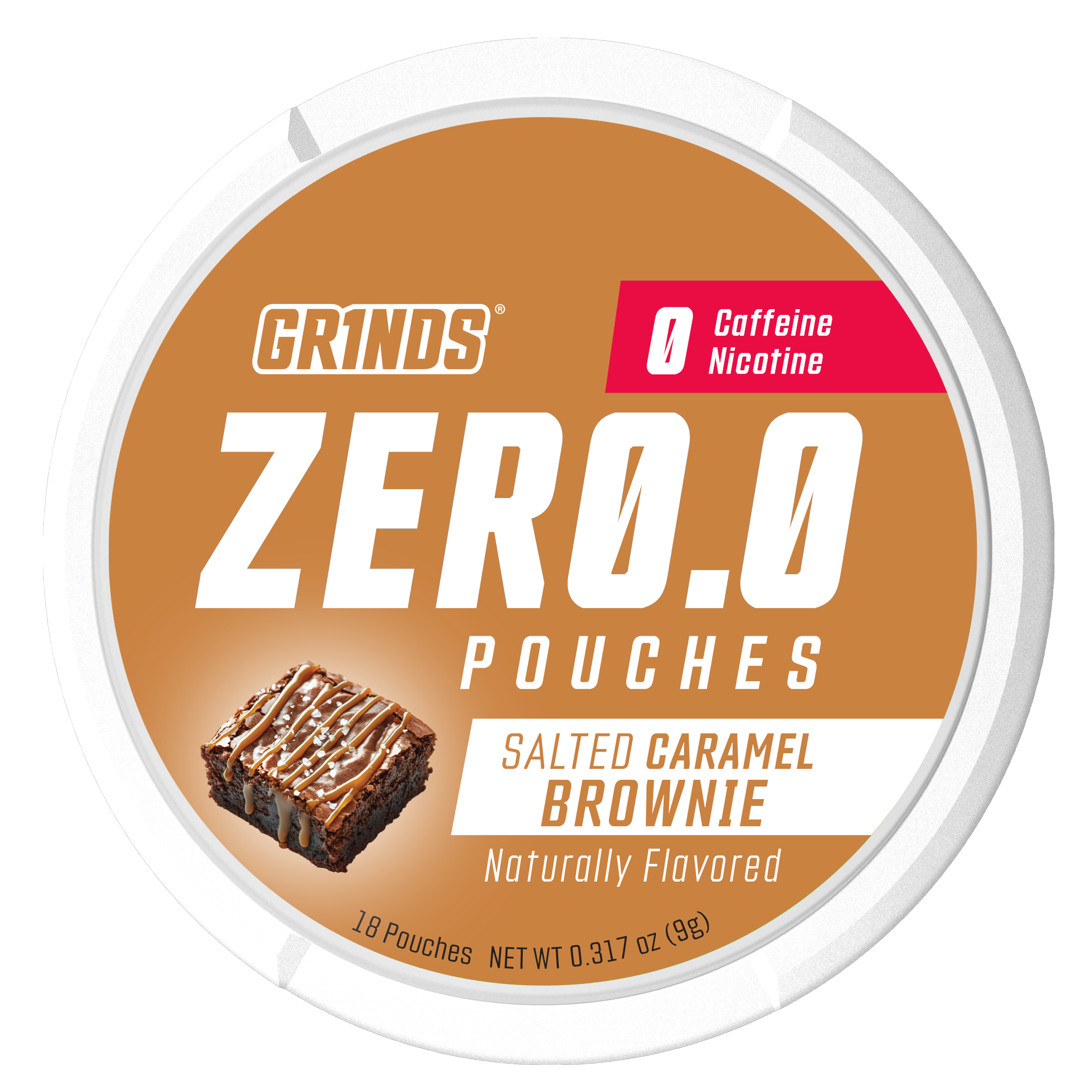 Grinds Salted Caramel Brownie | Flavored Pouches | #1 Alternative