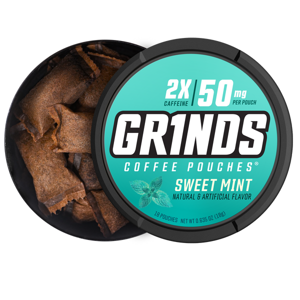 Grinds Sweet Mint | Caffeine Energy | #1 Alternative Pouch Brand