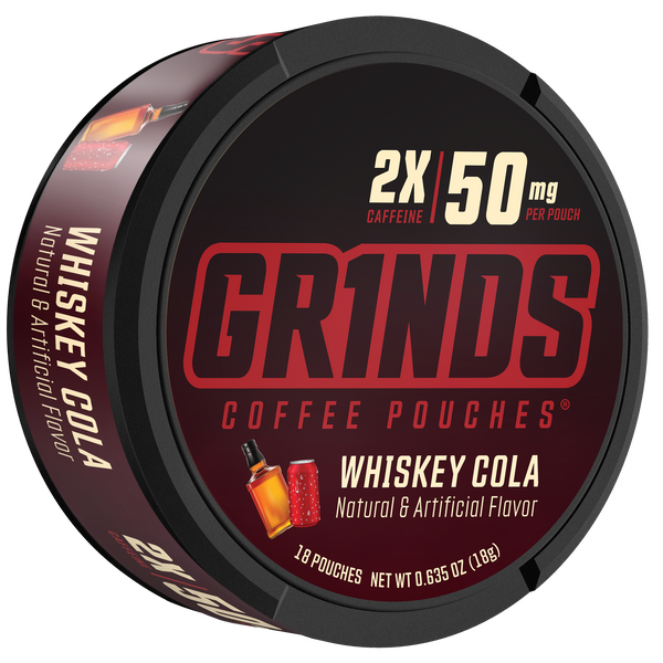 Grinds Whiskey Cola | Caffeine Energy | #1 Alternative Pouch Brand