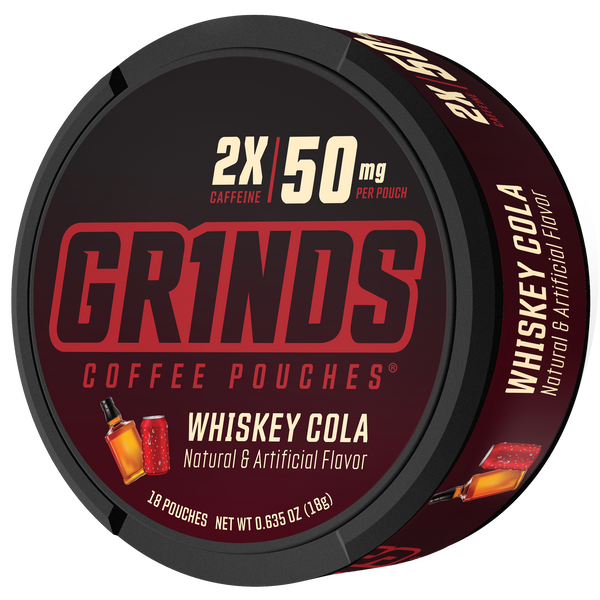 grinds tobacco Whiskey Cola This classic cocktail flavor is smooth and warm Grinds Natural Coffee Cinnamon Roll