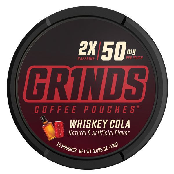 Grinds Whiskey Cola | Caffeine Energy | #1 Alternative Pouch Brand