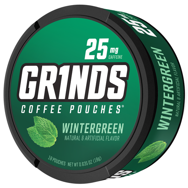 Grinds Wintergreen | Caffeine Energy | #1 Alternative Pouch Brand