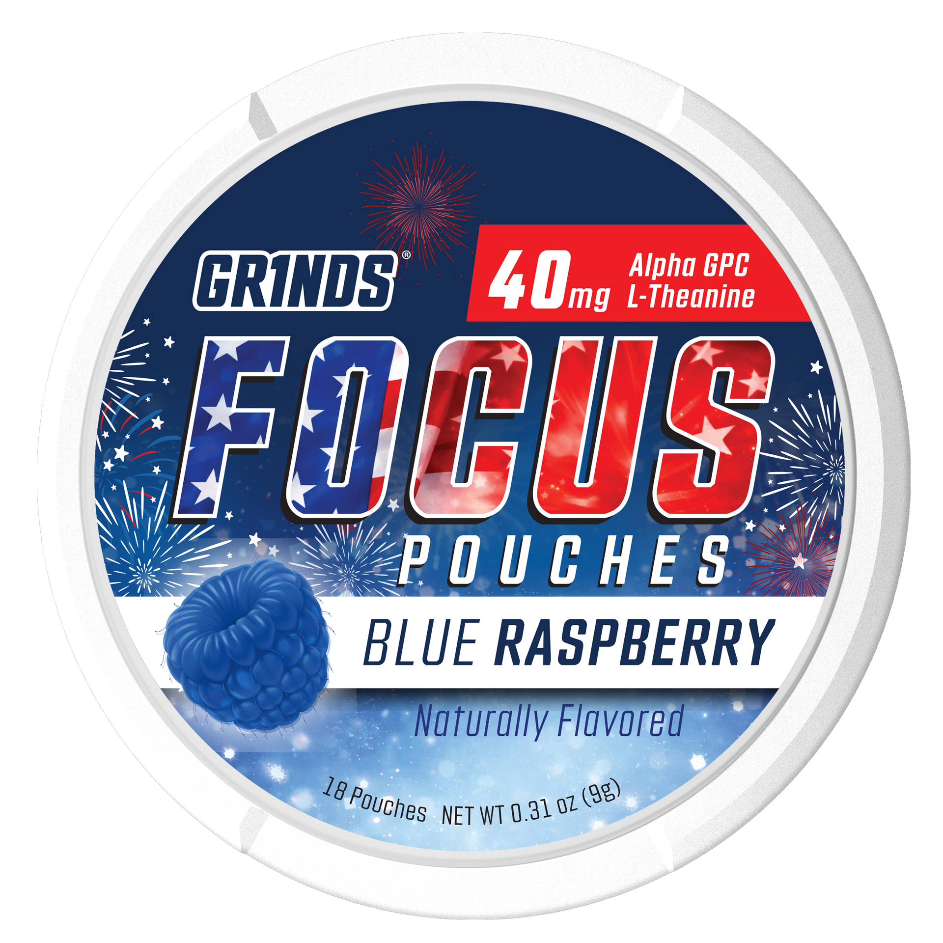 Grinds Blue Raspberry USA 250 | Nootropic | #1 Alternative Pouch