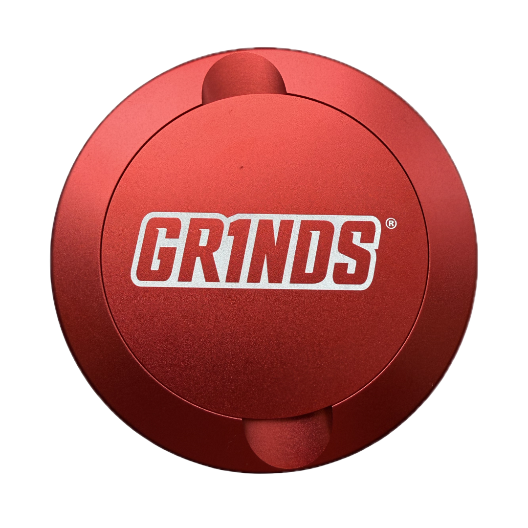 Grinds Red Metal Can